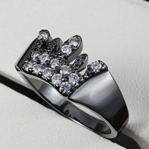 Black Gold Filled Sapphire Wedding Ring